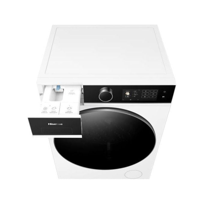Hisense WF5I1045BWQ Lavatrice Frontale 10.5 Kg 1400 rpm Classe A AutoDose Vapore Wi-Fi (84.5x59.5x55 cm) colore Bianco