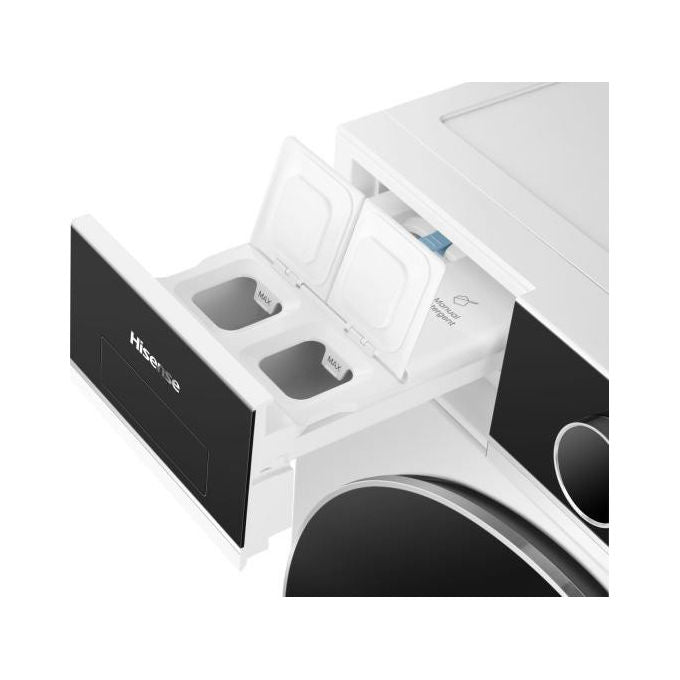 Hisense WF5I1045BWQ Lavatrice Frontale 10.5 Kg 1400 rpm Classe A AutoDose Vapore Wi-Fi (84.5x59.5x55 cm) colore Bianco