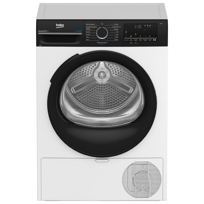 Beko BMGT4122SBI Asciugatrice Pompa di Calore 12 Kg Classe E Motore Inverter AquaWave (84x60x67 cm) colore Bianco