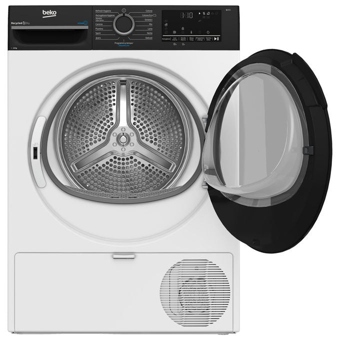 Beko BMGT4122SBI Asciugatrice Pompa di Calore 12 Kg Classe E Motore Inverter AquaWave (84x60x67 cm) colore Bianco