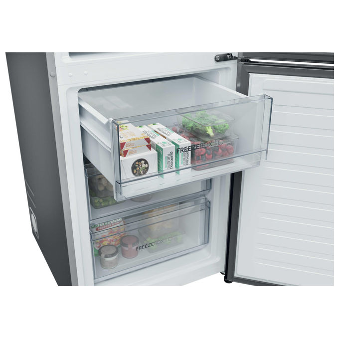 Haier HDPR1618CNPK Frigorifero Combinato 352 L 185 cm Classe C 35 dB Total No Frost Multi-Airflow colore Acciaio Inox
