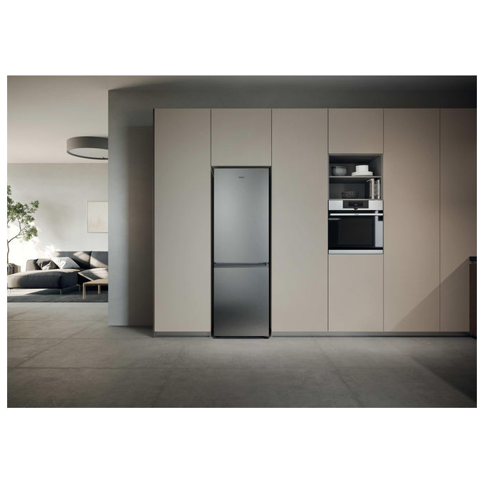 Haier HDPR1618CNPK Frigorifero Combinato 352 L 185 cm Classe C 35 dB Total No Frost Multi-Airflow colore Acciaio Inox