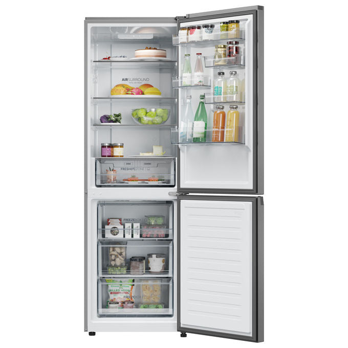 Haier HDPR1618CNPK Frigorifero Combinato 352 L 185 cm Classe C 35 dB Total No Frost Multi-Airflow colore Acciaio Inox