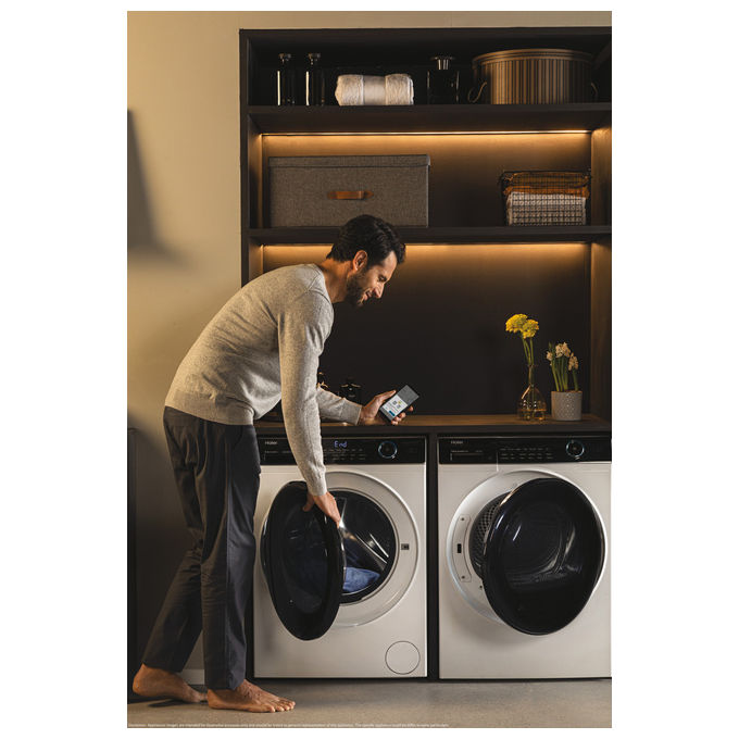 Haier HW90B14959NEUIT I-Pro Serie 5 Lavatrice Carica Frontale 9 Kg 1400 rpm Classe A (85x60x58cm) colore Bianco