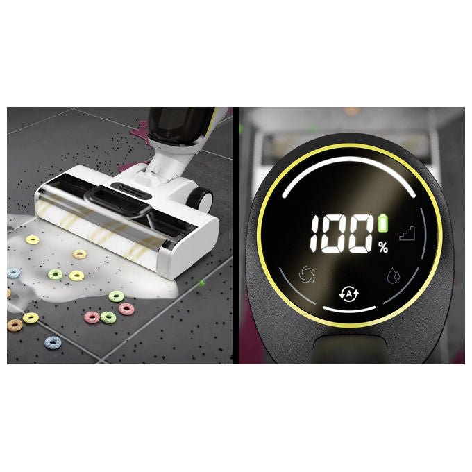 KARCHER 1.056-131.0 FCV 4 Aspirapolvere Lavapavimenti 3 in 1 Senza Filo 180 W autonomia 45 min superficie 200 m² colore Nero