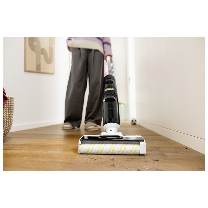 KARCHER 1.056-131.0 FCV 4 Aspirapolvere Lavapavimenti 3 in 1 Senza Filo 180 W autonomia 45 min superficie 200 m² colore Nero