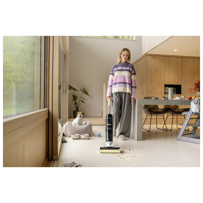 KARCHER 1.056-131.0 FCV 4 Aspirapolvere Lavapavimenti 3 in 1 Senza Filo 180 W autonomia 45 min superficie 200 m² colore Nero