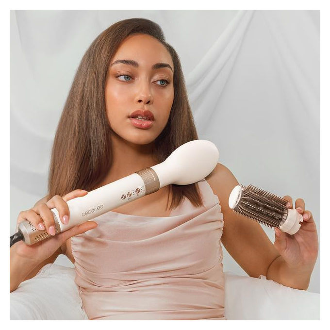 Cecotec BAMBA CERAMICCARE 14IN1 Multistyler Tecnologia Coanda 1400 W 3 velocita' 3 temperature ceramica e cheratina colore Champagne