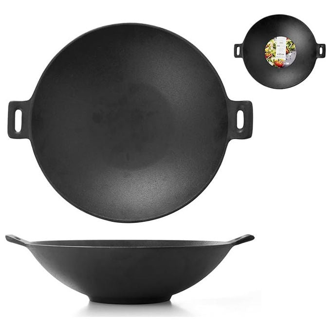 Wok Ghisa 30 cm per Friggere e Cuocere