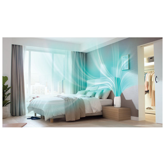 Philips HU2716-10 Serie 2000 Umidificatore d'aria NanoCloud 32 m² 3 Velocita' Serbatoio 2 L 200 ml-h 34 dB colore Bianco