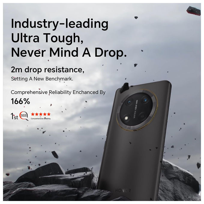 Honor BRP-NX1 Magic7 Lite Smartphone 5G 6,78'' AMOLED 8 GB RAM 512 GB Snapdragon 6 Gen 1 Batteria 6600 mAh colore Nero Titanio