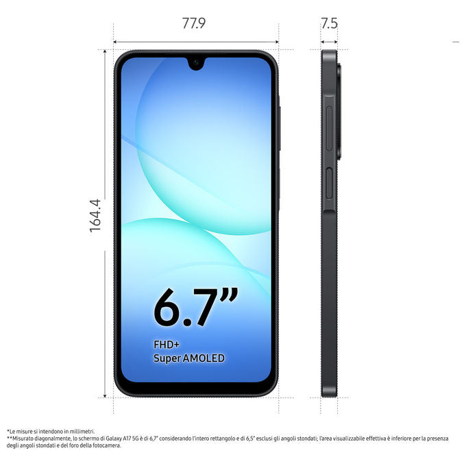 Samsung Galaxy A17 5G Smartphone 256GB 8GB RAM Nero