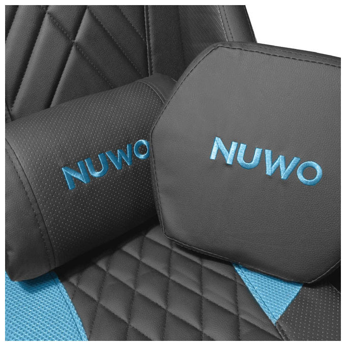 Nuwo Sedia Gaming Ergonomica Blu, Regolabile e Girevole