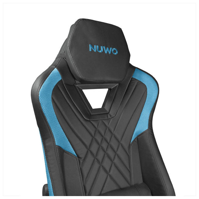 Nuwo Sedia Gaming Ergonomica Blu, Regolabile e Girevole
