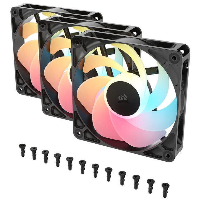 Corsair RS120-R Ventola 12cm ARGB Nera, confezione da 3