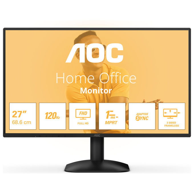 AOC 27B31H Monitor PC 27'' IPS Full HD 120Hz Adaptive Sync Low Blue Light HDMI VGA colore Nero