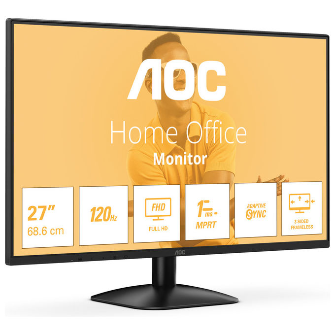 AOC 27B31H Monitor PC 27'' IPS Full HD 120Hz Adaptive Sync Low Blue Light HDMI VGA colore Nero