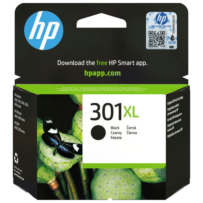 Hp 301XL Cartuccia Inchiostro Nero Originale ad Alta Capacita'