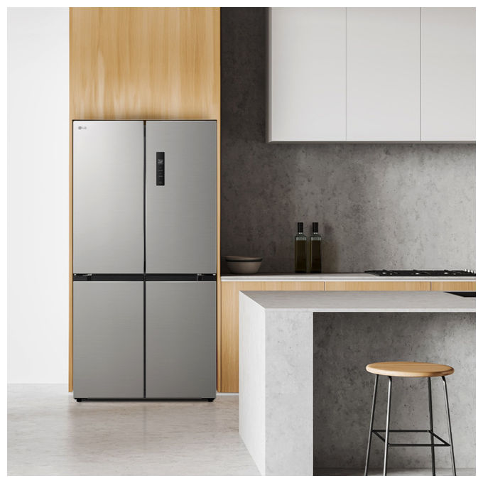 LG GMM41MSBEM Frigorifero 4 Porte Slim 474 L 177,5 cm Classe E 35 dB Total No Frost Multi Air Flow colore Argento