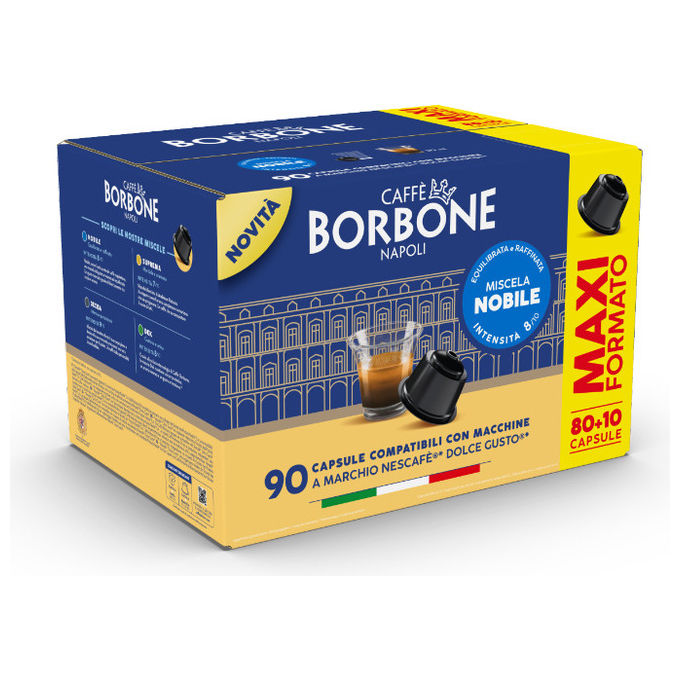 Caffe' Borbone, Capsule Caffe', Miscela Nobile Blu, 90 pezzi