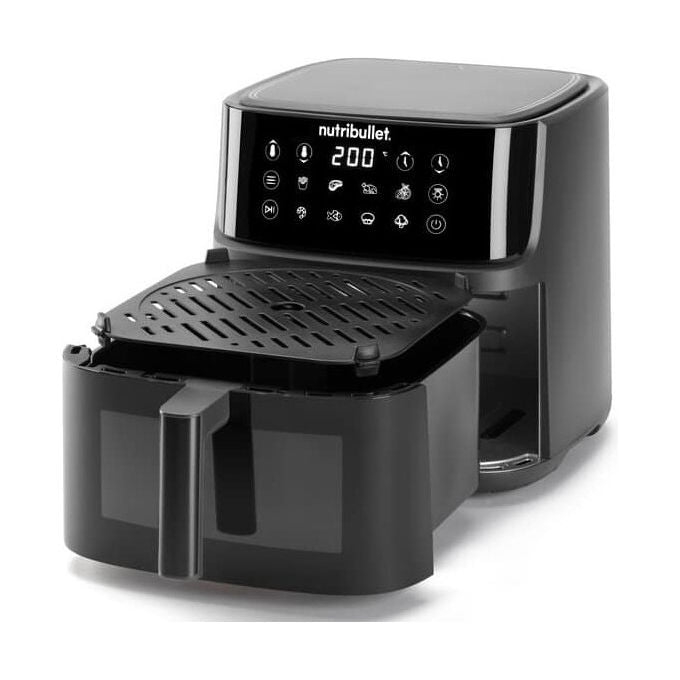 NutriBullet NBA0811DG CrispLite Vision Friggitrice ad aria 8 L 2000 W 8 programmi Display Touch colore Nero