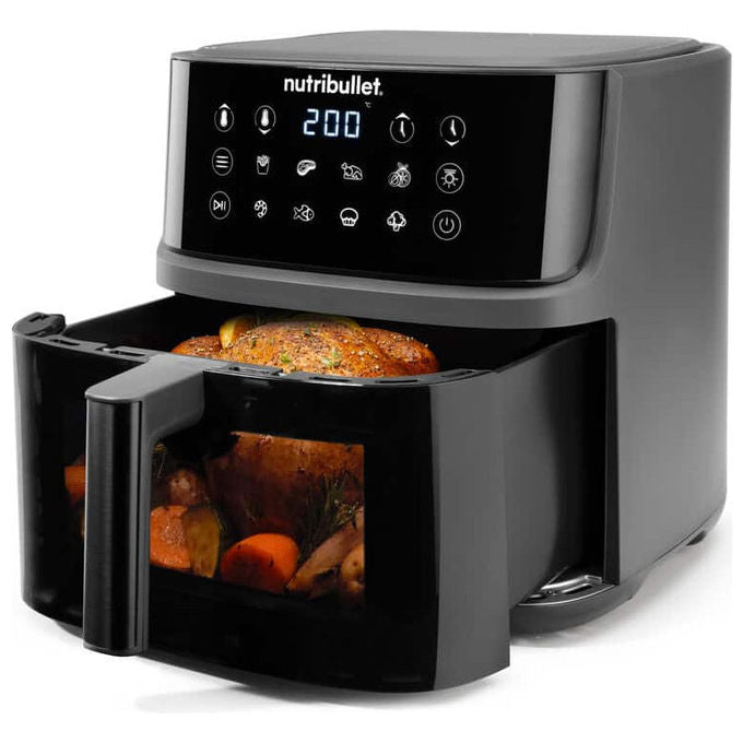 NutriBullet NBA0811DG CrispLite Vision Friggitrice ad aria 8 L 2000 W 8 programmi Display Touch colore Nero