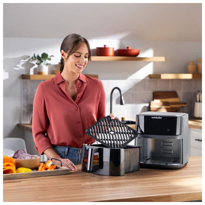 NutriBullet NBA0811DG CrispLite Vision Friggitrice ad aria 8 L 2000 W 8 programmi Display Touch colore Nero