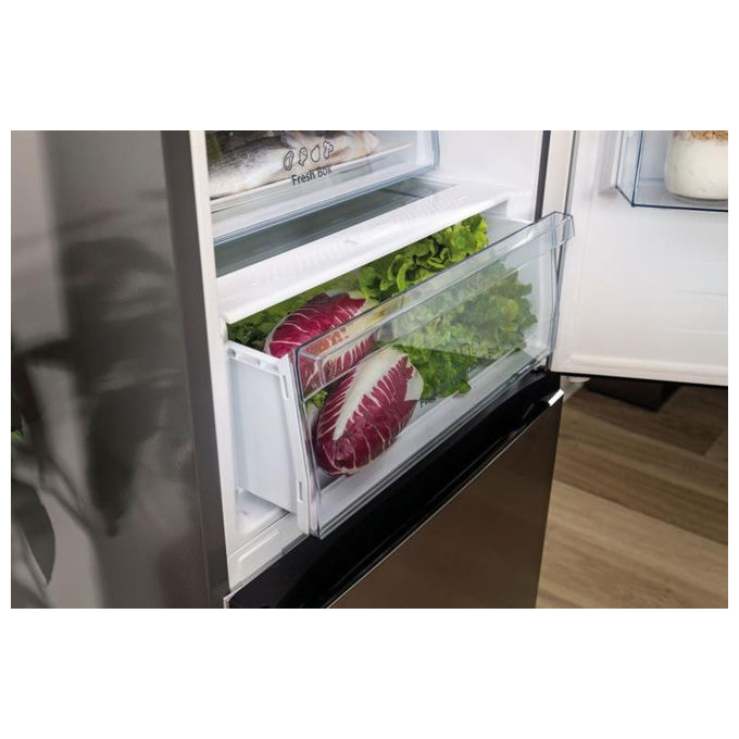 Hisense RB434N4BCB Frigorifero Combinato 331 L 200 cm Classe B 35 dB Total No Frost Multi Airflow Inverter colore Grigio Acciaio Inox