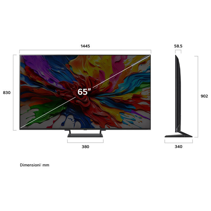LG 65QNED93A6A QNED Evo Smart TV 65'' 4K Ultra HD Mini LED 120Hz Dolby Vision Dolby Atmos Wi-Fi 6 colore Nero