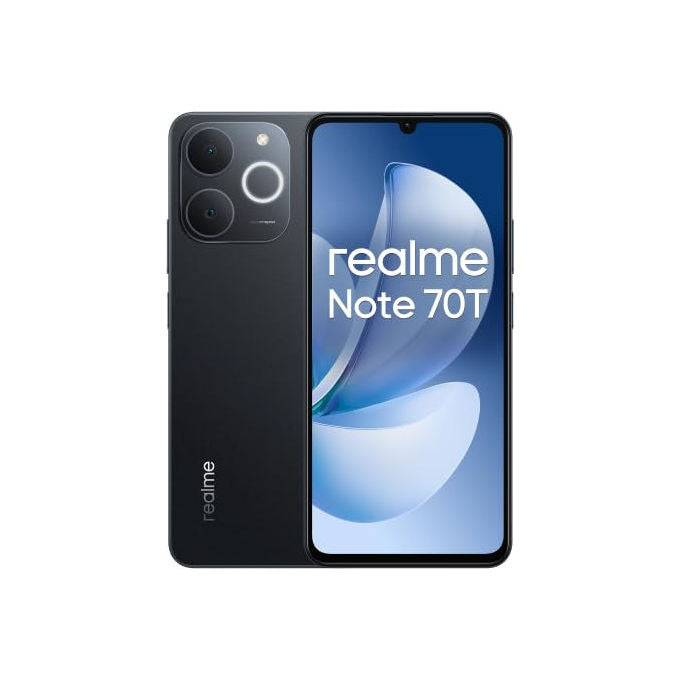 Realme RMX5313 Note 70T Smartphone 4G 4 GB 256 GB Display 6.74'' 90 Hz Batteria 6000 mAh Android 15 colore Nero