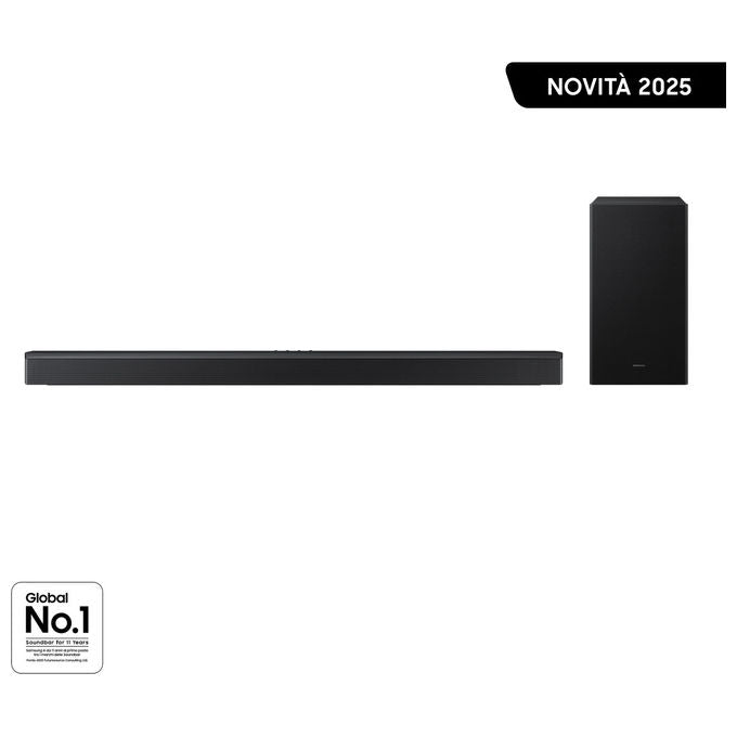 Samsung HW-B750F-ZF Soundbar 5.1 Canali 400W Dolby Digital DTS Virtual:X Q-Symphony Subwoofer Wireless HDMI ARC Bluetooth colore Nero
