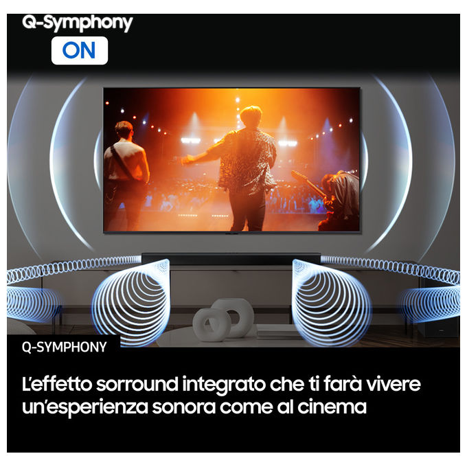 Samsung HW-B750F-ZF Soundbar 5.1 Canali 400W Dolby Digital DTS Virtual:X Q-Symphony Subwoofer Wireless HDMI ARC Bluetooth colore Nero