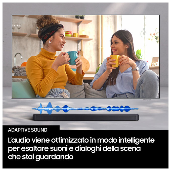 Samsung HW-B750F-ZF Soundbar 5.1 Canali 400W Dolby Digital DTS Virtual:X Q-Symphony Subwoofer Wireless HDMI ARC Bluetooth colore Nero