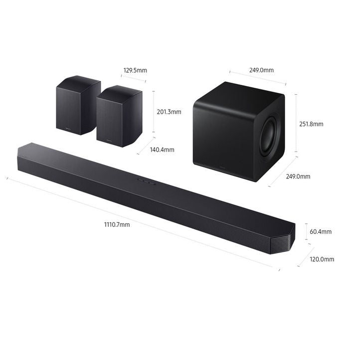 Samsung HW-Q930F-ZF Soundbar 9.1.4 Canali Dolby Atmos Wireless 580 W Subwoofer Attivo Wireless Q-Symphony HDMI eARC colore Nero