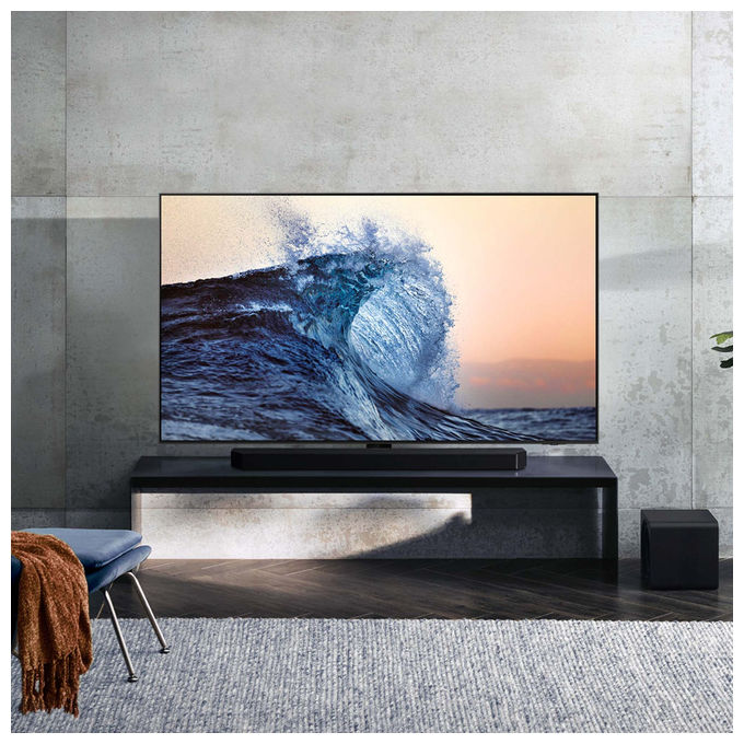 Samsung HW-QS700F-ZF Soundbar 3.1.2 canali Dolby Atmos Wireless 345W Q-Symphony SpaceFit Sound colore Nero