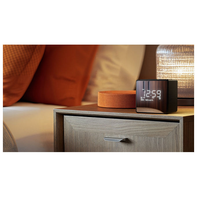Philips TAR4600-10 Radiosveglia Digitale DAB+ FM Display LCD Doppia Sveglia Porta USB-C colore Nero
