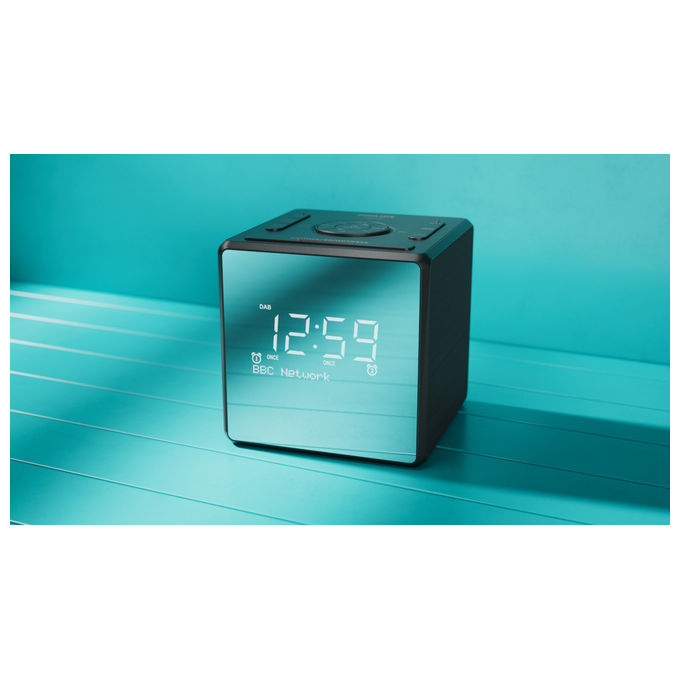 Philips TAR4600-10 Radiosveglia Digitale DAB+ FM Display LCD Doppia Sveglia Porta USB-C colore Nero