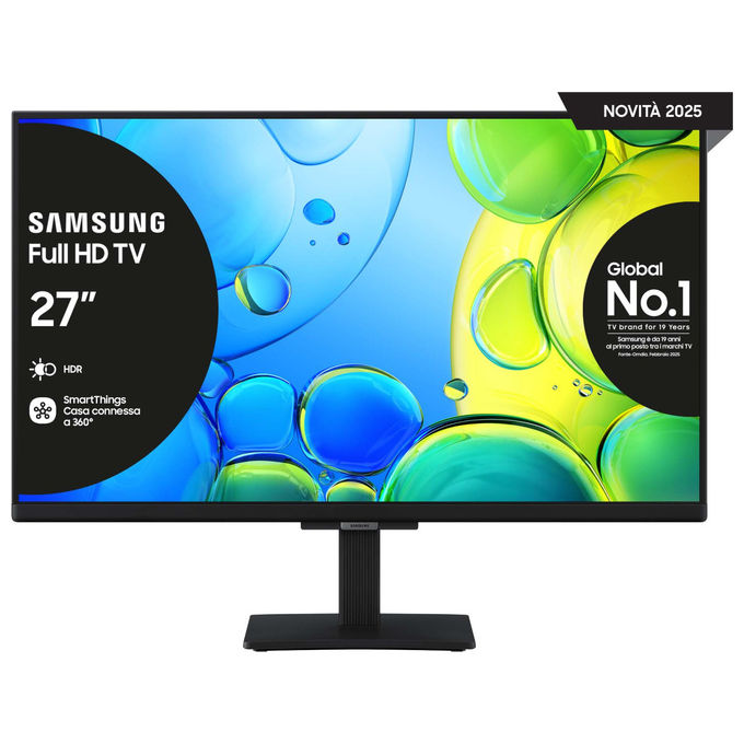 Samsung UE27F6000FUXZT Smart TV 27'' Full HD LED HDR10+ Tizen Wi-Fi OTS Lite Adaptive Sound colore Nero
