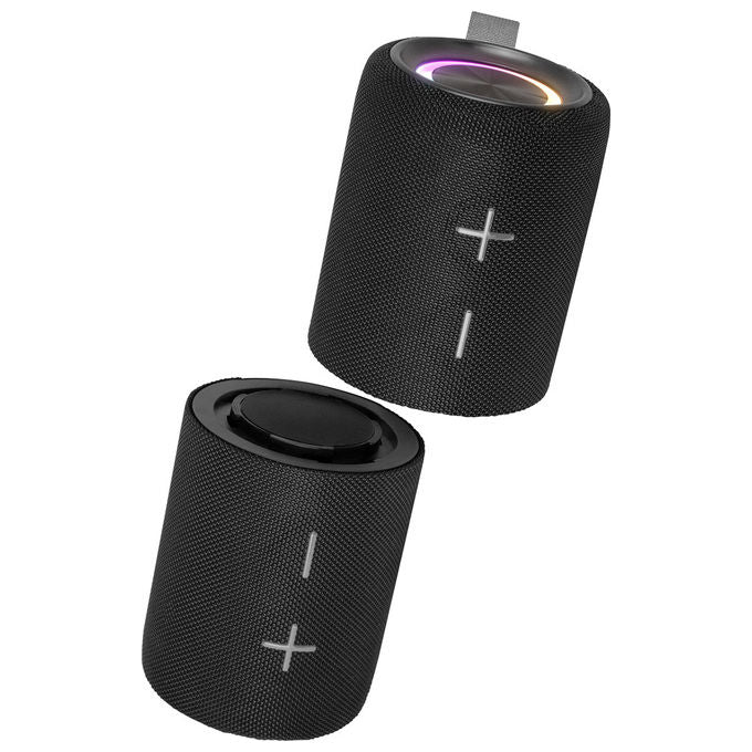 Trevi XSC8A88B Cassa Bluetooth 5.3 30W 2x15W Altoparlante da Festa IPX5 Micro SD AUX-IN Disco Light colore Nero