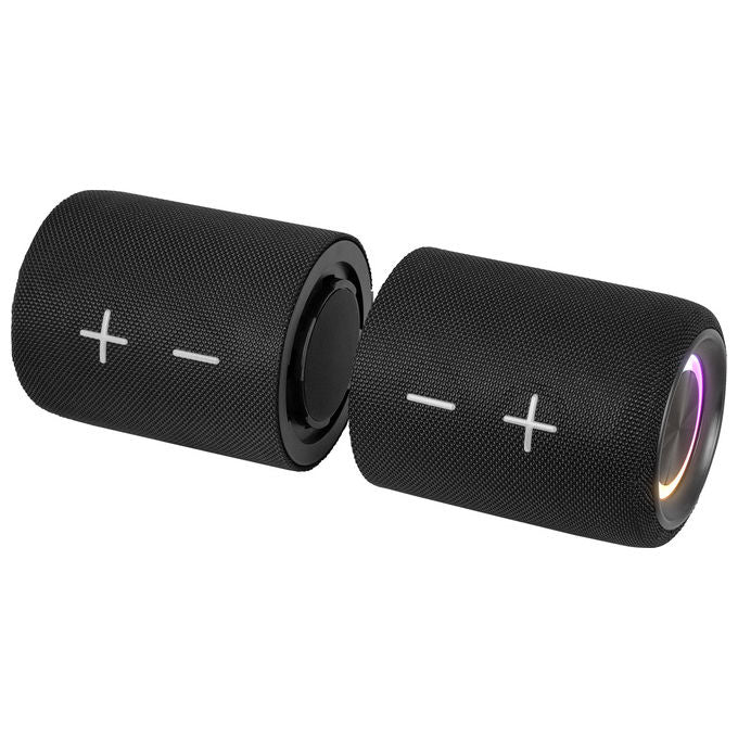 Trevi XSC8A88B Cassa Bluetooth 5.3 30W 2x15W Altoparlante da Festa IPX5 Micro SD AUX-IN Disco Light colore Nero