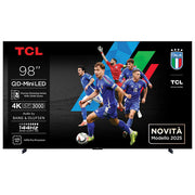 TCL 98C79K Serie C79K Smart TV QD-Mini LED 4K 98'' 144Hz Google TV Dolby Vision IQ Dolby Atmos Audio BandO colore Metallico
