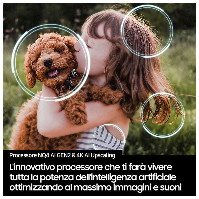 Samsung QE85QN70FAUXZT Neo QLED Smart TV 85'' 4K Mini LED Processore NQ4 AI Gen2 Motion Xcelerator 144Hz colore Nero
