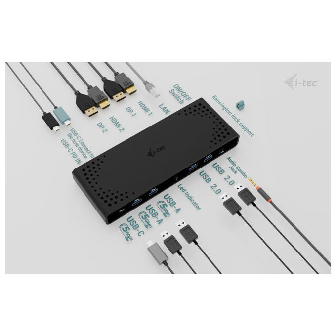 I-tec Docking Station Universale Dual 4K con Power Delivery 85W