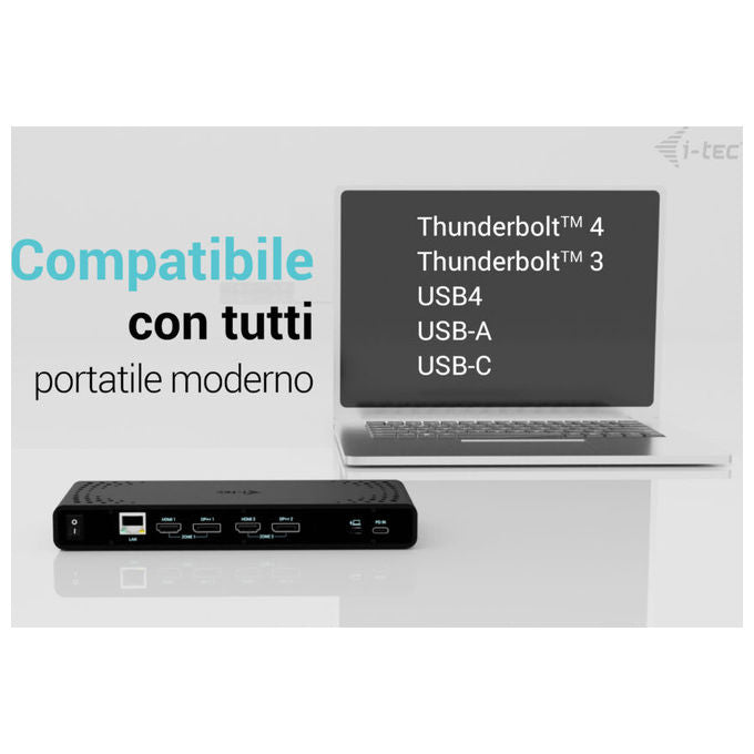 I-tec Docking Station Universale Dual 4K con Power Delivery 85W