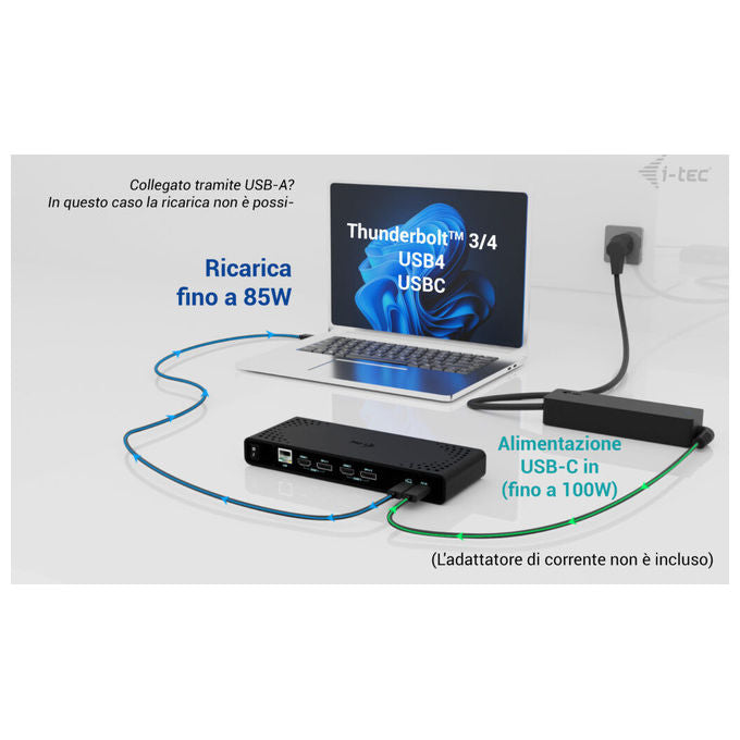 I-tec Docking Station Universale Dual 4K con Power Delivery 85W