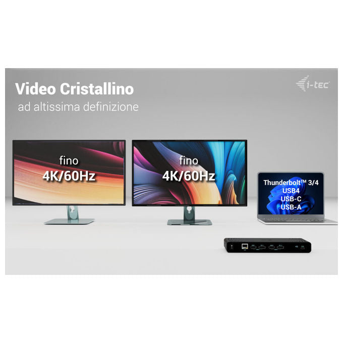 I-tec Docking Station Universale Dual 4K con Power Delivery 85W