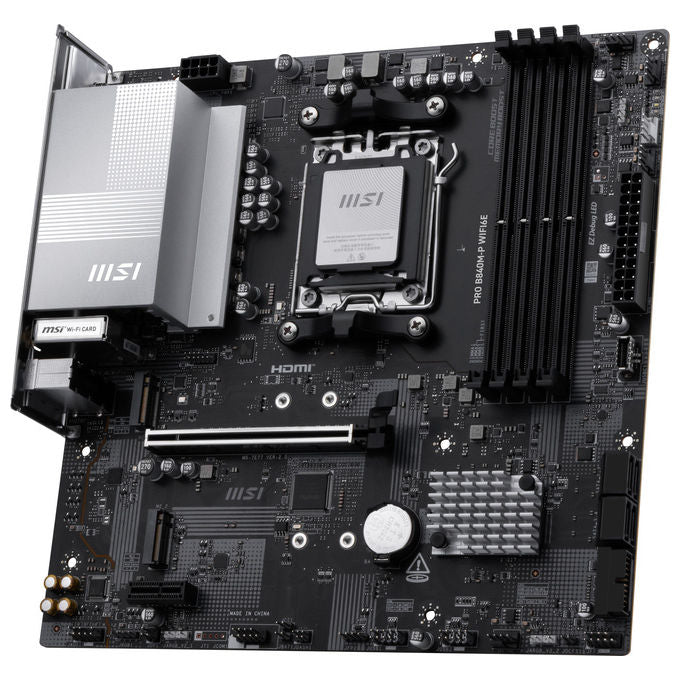 Msi Pro B840M-P Wifi6E, Scheda Madre Amd B840, Socket Am5, Micro Atx