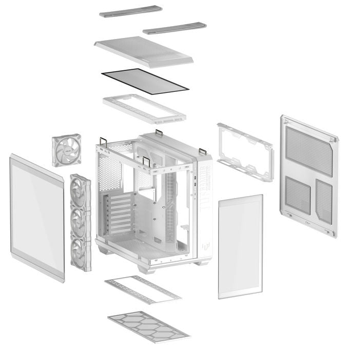 ASUS TUF Gaming GT502 Horizon TG ARGB White Midi Tower