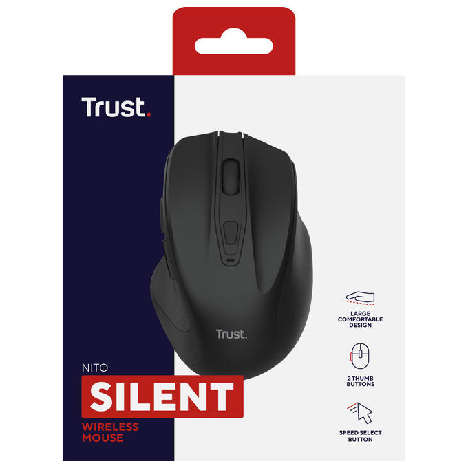 Trust Mouse Wireless Ottico Nito Universale 2200 DPI Nero