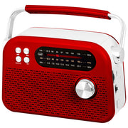 Trevi Radio Portatile Multibanda Rosso RDA 70 BR, USB Micro SD
